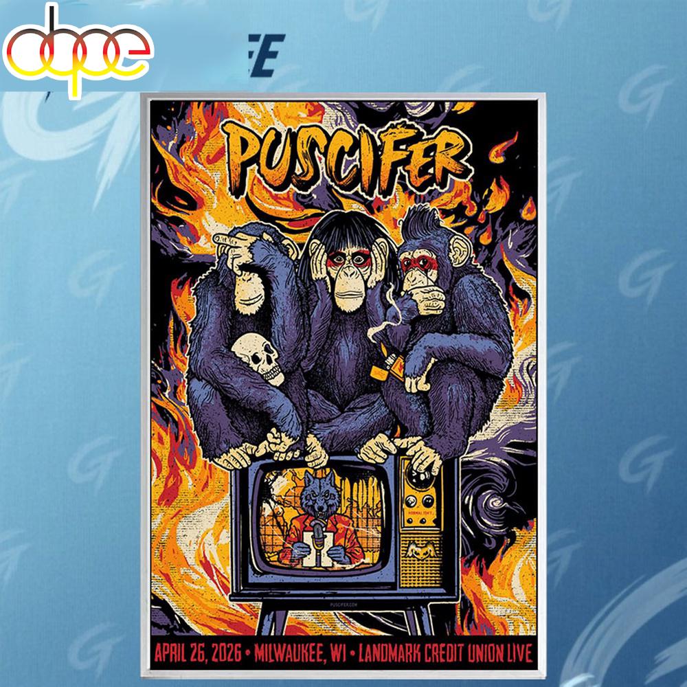 Puscifer Tour Landmark Credit Union Live 2026 Poster Canvas