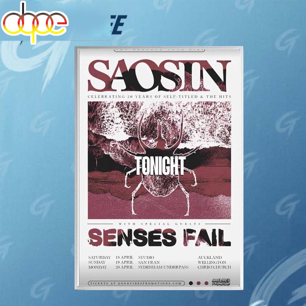 Saosin Fall Tour 2026 Poster Canvas
