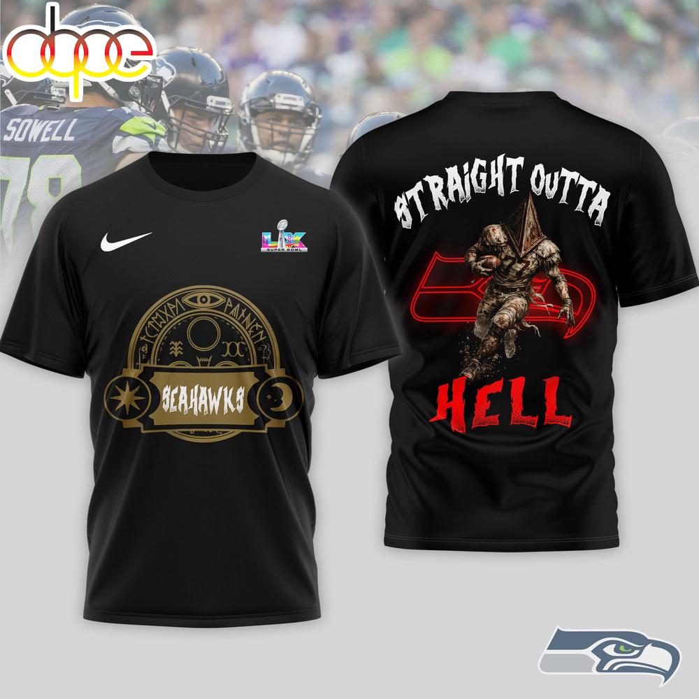Seattle Seahawks NFL 2026 Super Bowl x Silent Hill 3D T-Shirt