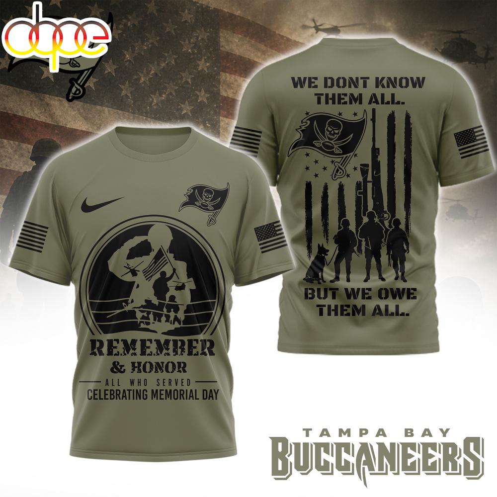 Tampa Bay Buccaneers NFL Celebrating Memorial Day 3D T-Shirt