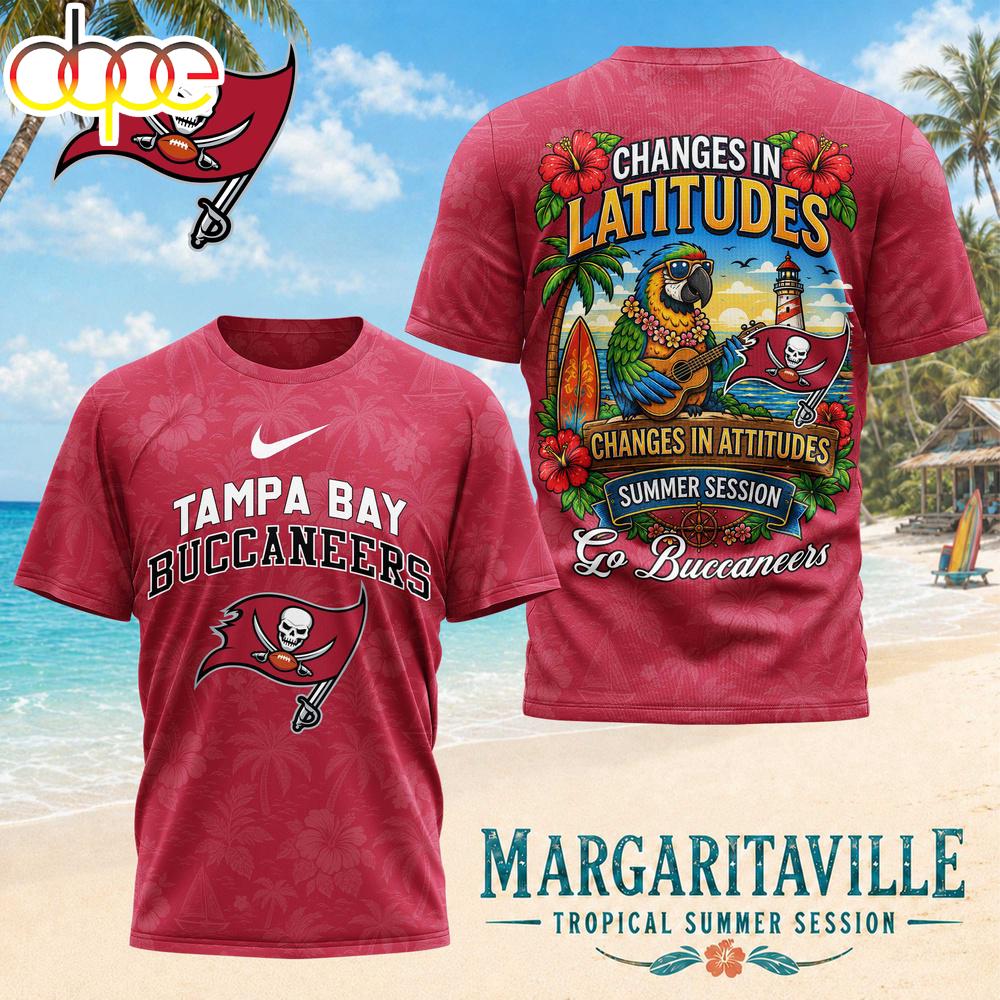 Tampa Bay Buccaneers NFL Changes in Latitudes 3D T-Shirt