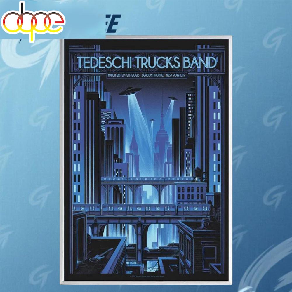 Tedeschi Trucks Band March 25 27 28 2026 Beacon Theatre New York City Poster Canvas