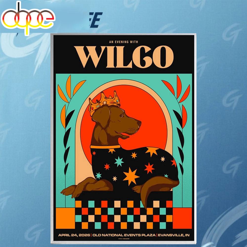Wilco Evansville IN Tour 2026 Poster Canvas
