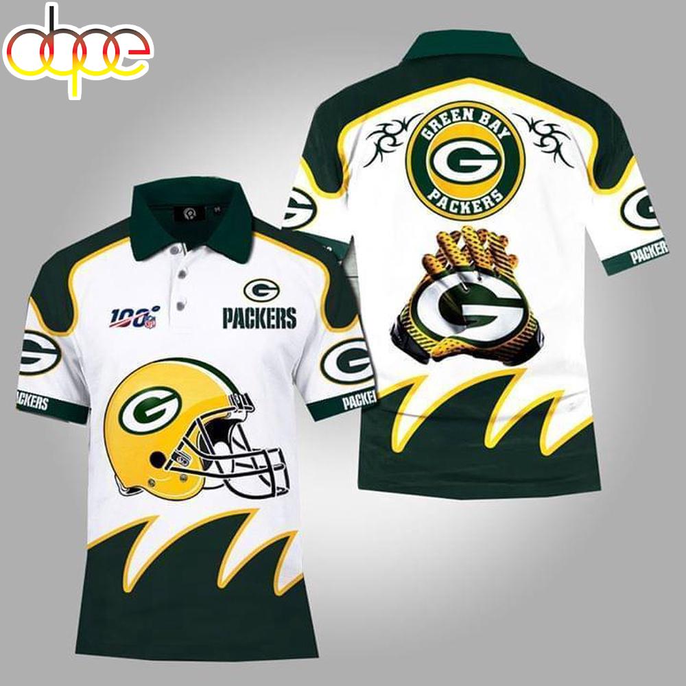 100th Nfl Green Bay Packers 3D Polo Shirt