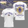 Baltimore Ravens NFL Firefighter Tribute 3D T-Shirt