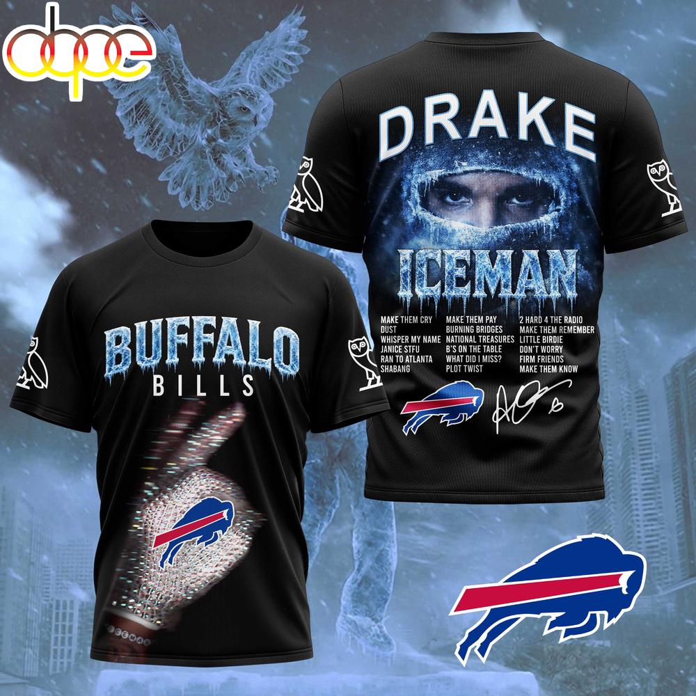 Buffalo Bills NFL Drake Ice Man 3D T-Shirt For Fans
