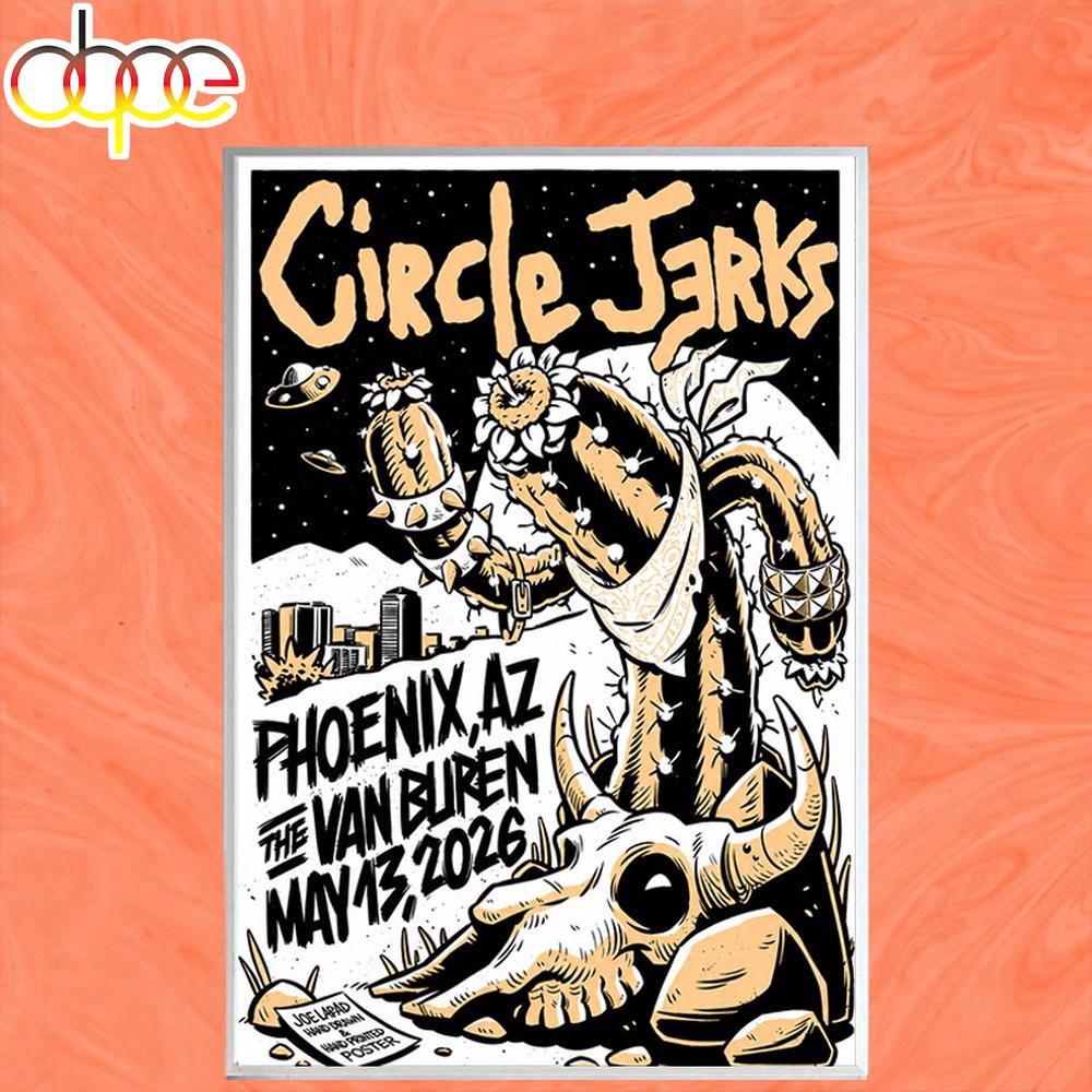 Circle Jerks May 13 2026 Show Phoenix AZ Poster Canvas