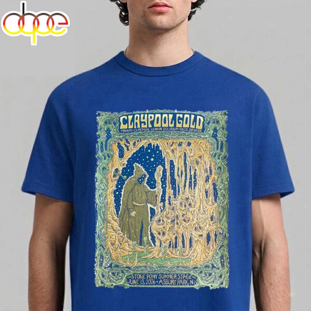 Claypool Gold Primus Claypool Lennon Delirium And Frog Brigade Unisex T-Shirt