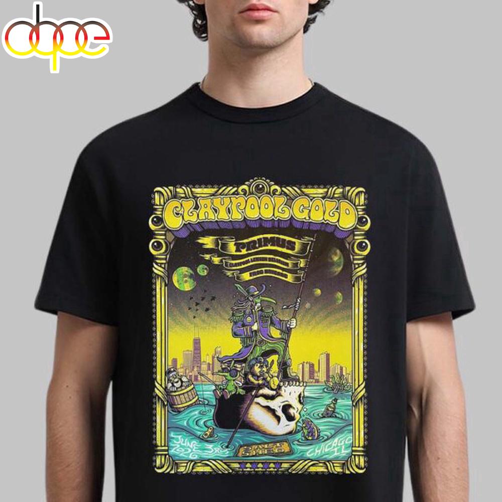 Claypool Gold Primus Music Unisex T-Shirt Claypool Gold Primus Music Unisex T-Shirt