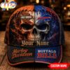 Custom Name Buffalo Bills NFL Harley Davidson Split Skull Classic Cap Custom Name Buffalo Bills NFL Harley Davidson Split Skull Classic Cap