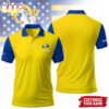 Custom Name Los Angeles Rams NFL Touchdown 3D Polo Shirt