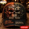 Custom Name New Orleans Saints NFL Harley Davidson Split Skull Classic Cap Custom Name New Orleans Saints NFL Harley Davidson Split Skull Classic Cap