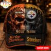 Custom Name Pittsburgh Steelers NFL Harley Davidson Split Skull Classic Cap Custom Name Pittsburgh Steelers NFL Harley Davidson Split Skull Classic Cap