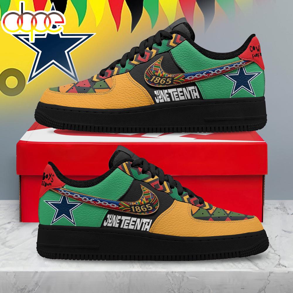 Dallas Cowboys NFL Juneteenth Air Force 1 Shoes For Fans