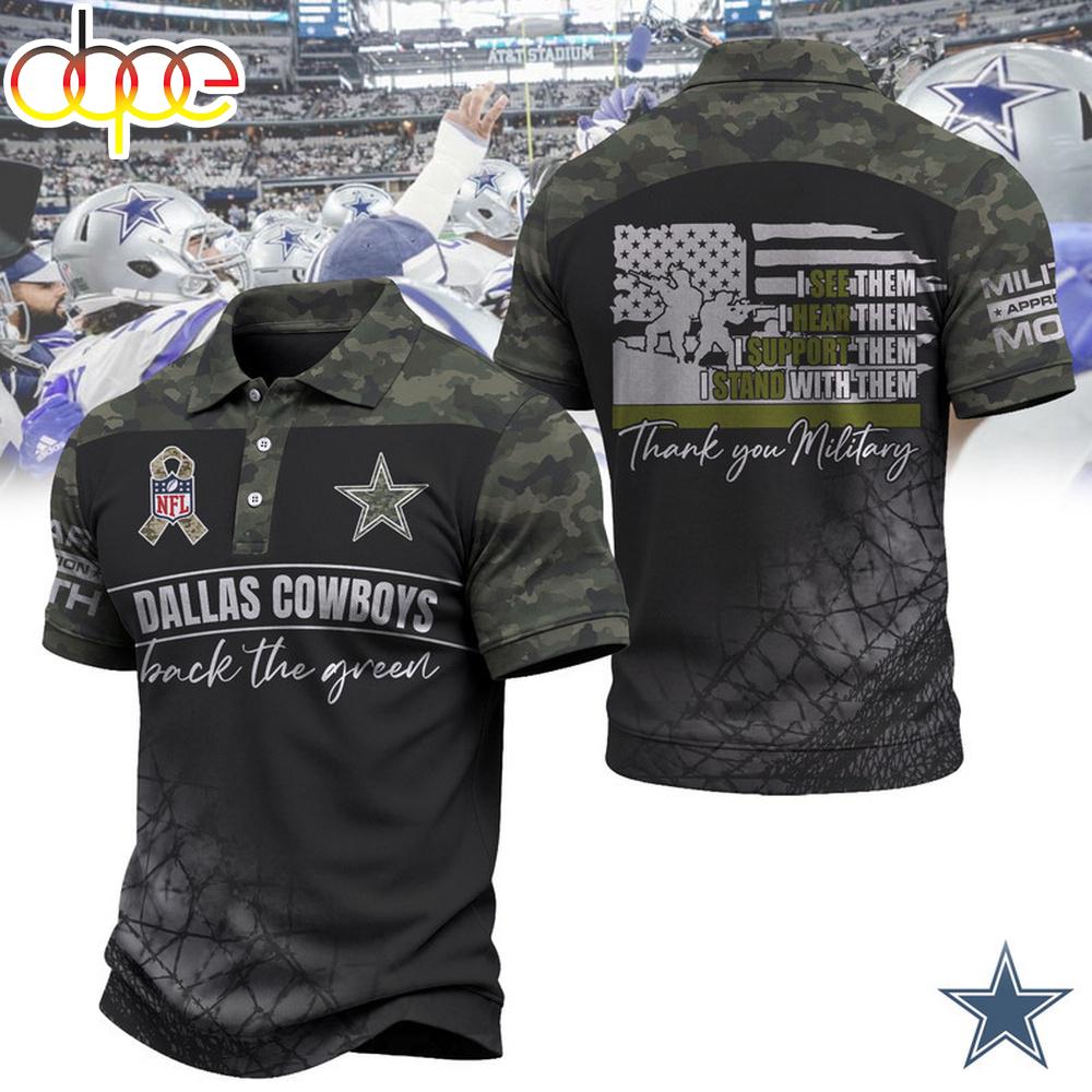 Dallas Cowboys NFL Military Appreciation Polo Shirt For Fans