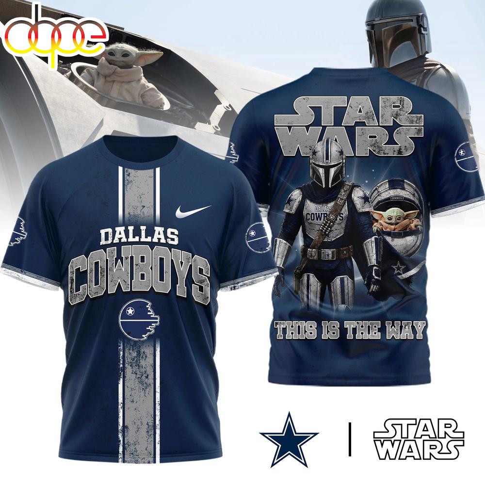 Dallas Cowboys NFL This Is The Way Star Wars 3D T-Shirt For Fans Dallas Cowboys NFL This Is The Way Star Wars 3D T-Shirt For Fans