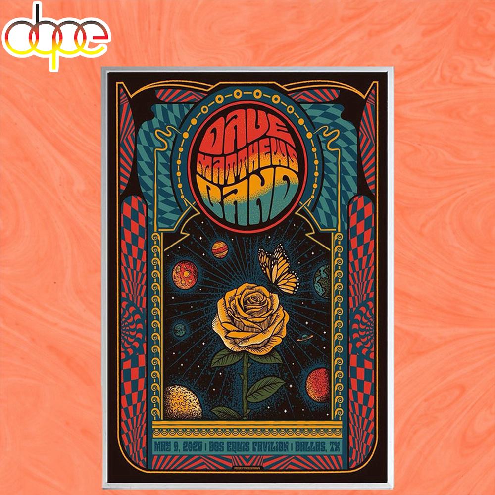 Dave Matthews Band May 09 2026 Concert Dos Equis Pavilion Dallas Poster Canvas