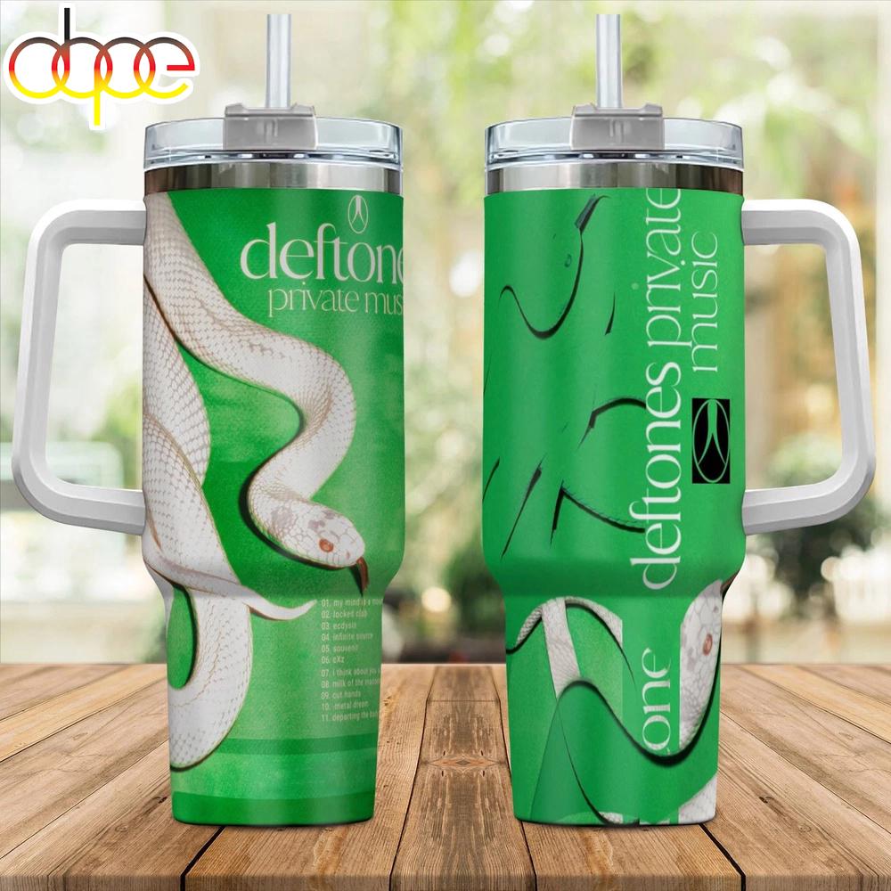 Deftones - Private Music Tumbler With Handle For Fans Deftones - Private Music Tumbler With Handle For Fans