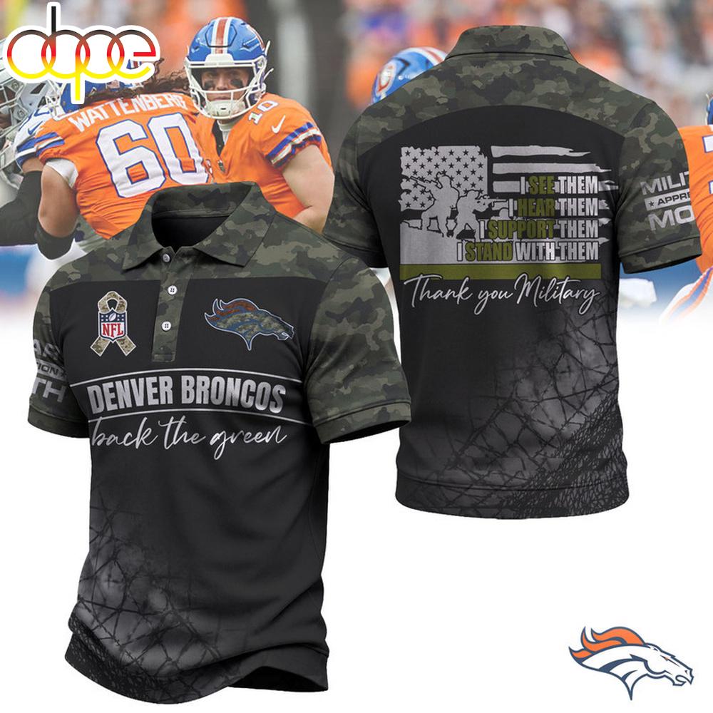 Denver Broncos NFL Military Appreciation Polo Shirt For Fans