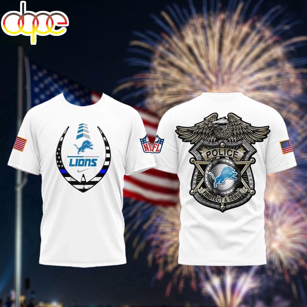 Detroit Lions Law Enforcement Appreciation Day 3D T-Shirt