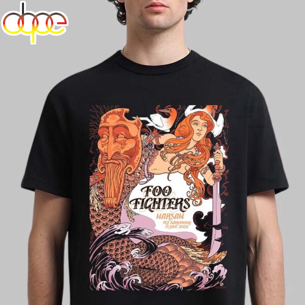 Foo Fighters Warsaw Poland 2026 Unisex T-Shirt Foo Fighters Warsaw Poland 2026 Unisex T-Shirt
