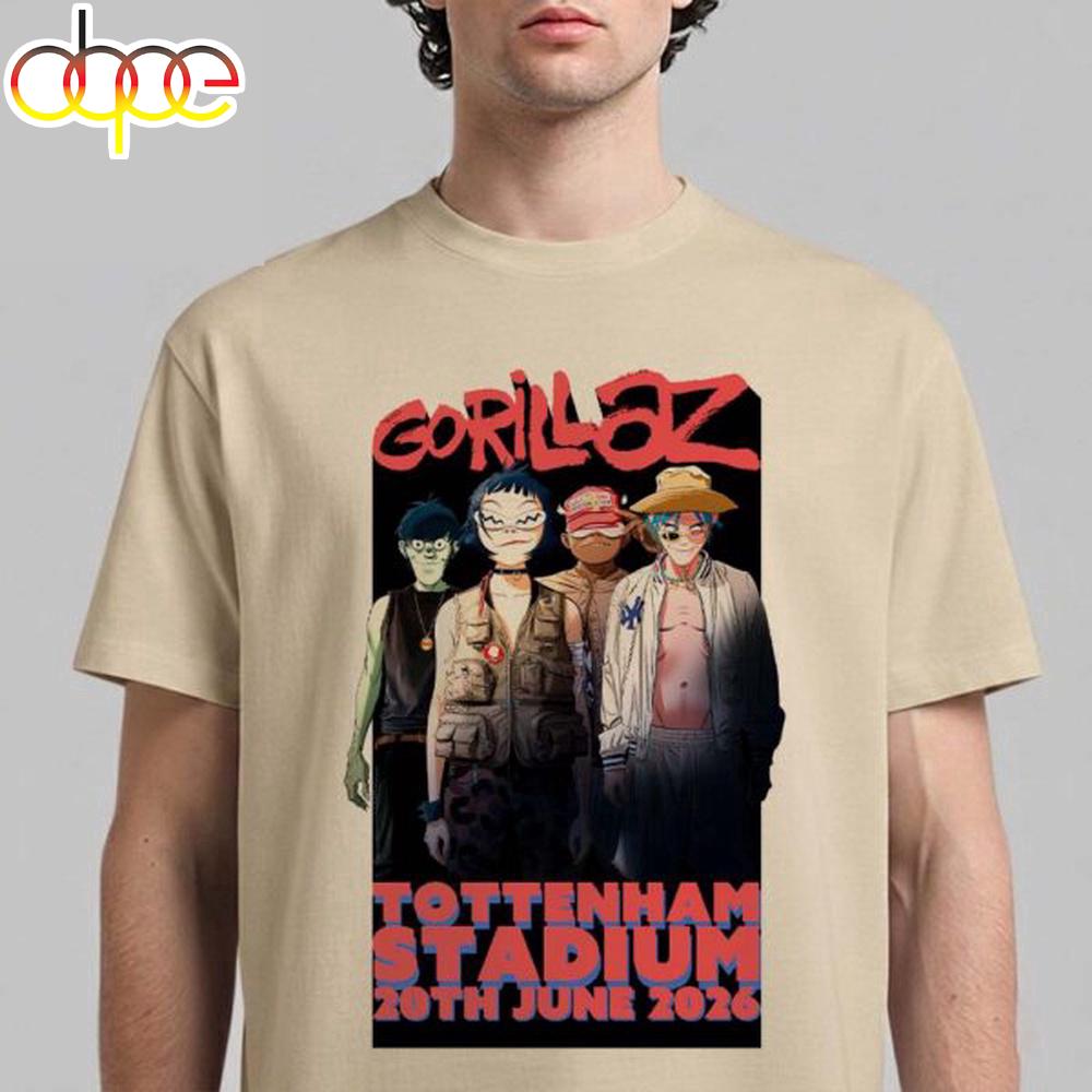 Gorillaz London England 2026 Unisex T-Shirt