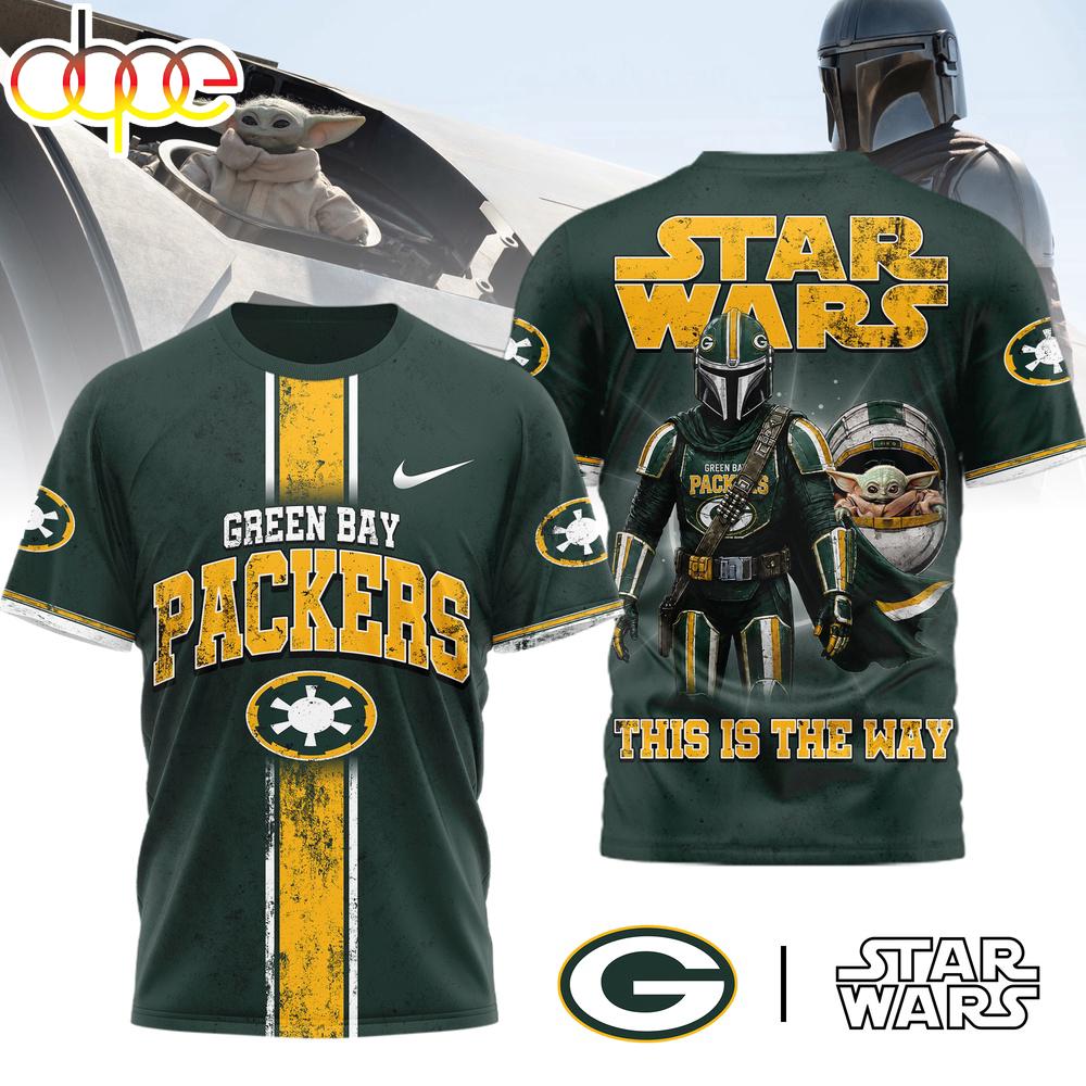 Green Bay Packers NFL This Is The Way Star Wars 3D T-Shirt For Fans