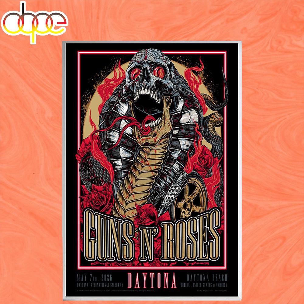 Guns N' Roses May 07 2026 Event Daytona International Speedway Poster Canvas