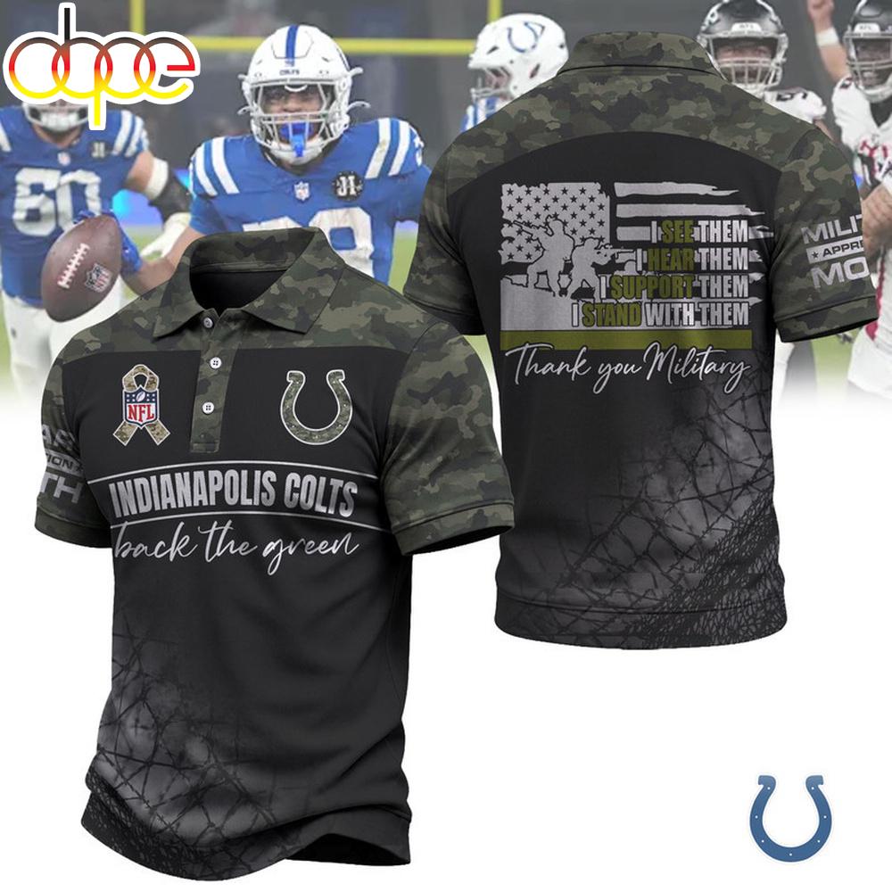 Indianapolis Colts NFL Military Appreciation Polo Shirt For Fans