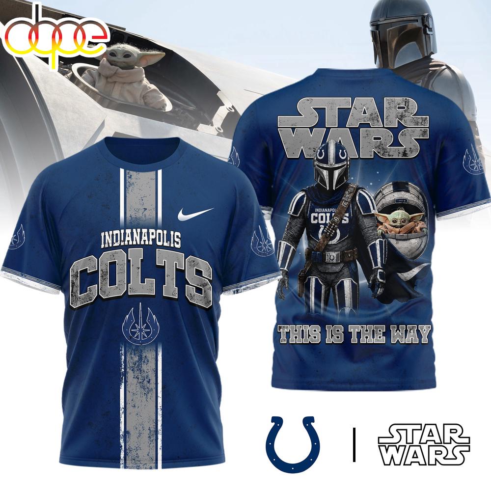Indianapolis Colts NFL This Is The Way Star Wars 3D T-Shirt For Fans Indianapolis Colts NFL This Is The Way Star Wars 3D T-Shirt For Fans