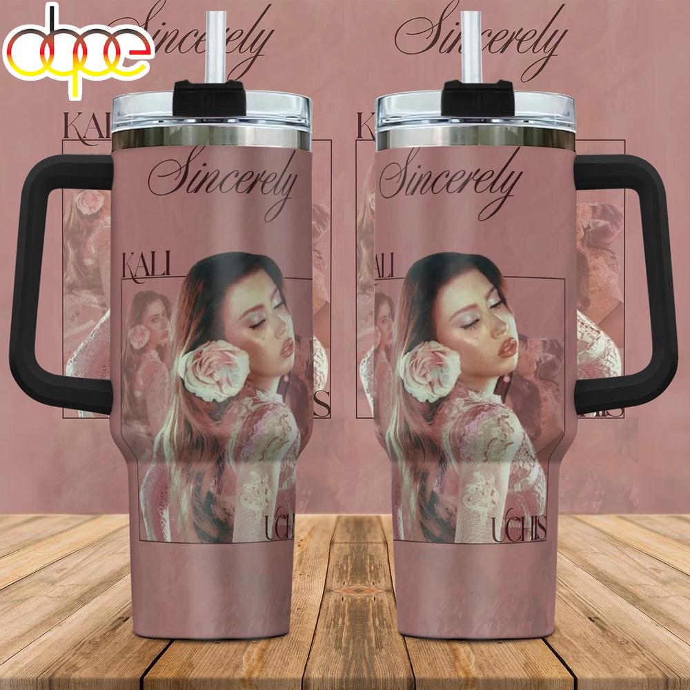 Kali Uchis Sincerely Tumbler With Handle For Fans Kali Uchis Sincerely Tumbler With Handle For Fans
