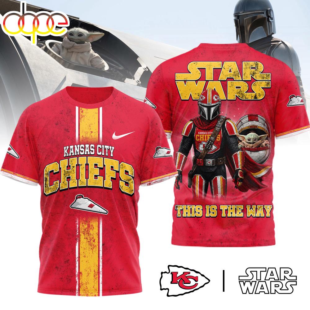 Kansas City Chiefs NFL This Is The Way Star Wars 3D T-Shirt For Fans Kansas City Chiefs NFL This Is The Way Star Wars 3D T-Shirt For Fans