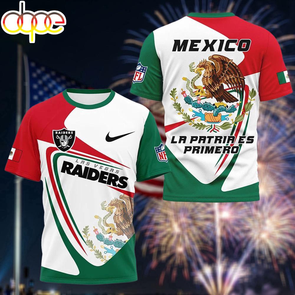 Las Vegas Raiders Mexican Heritage La Patria Es Primero 3D T-Shirt