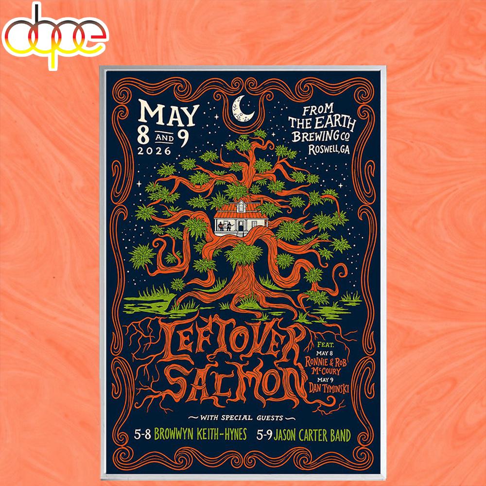 Leftover Salmon May 8-9 2026 Event From The Earth Brewing Company Poster Canvas Leftover Salmon May 8-9 2026 Event From The Earth Brewing Company Poster Canvas