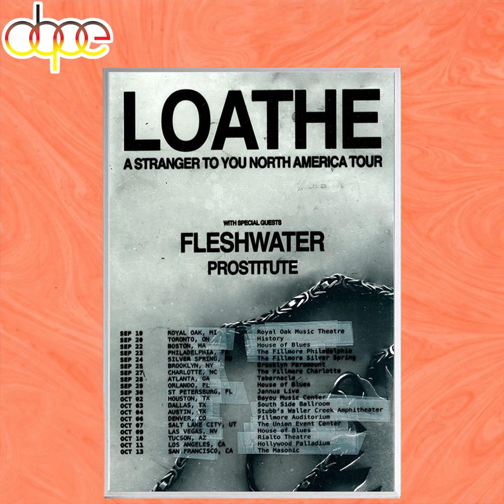 Loathe World Tour 2026 Poster Canvas Loathe World Tour 2026 Poster Canvas