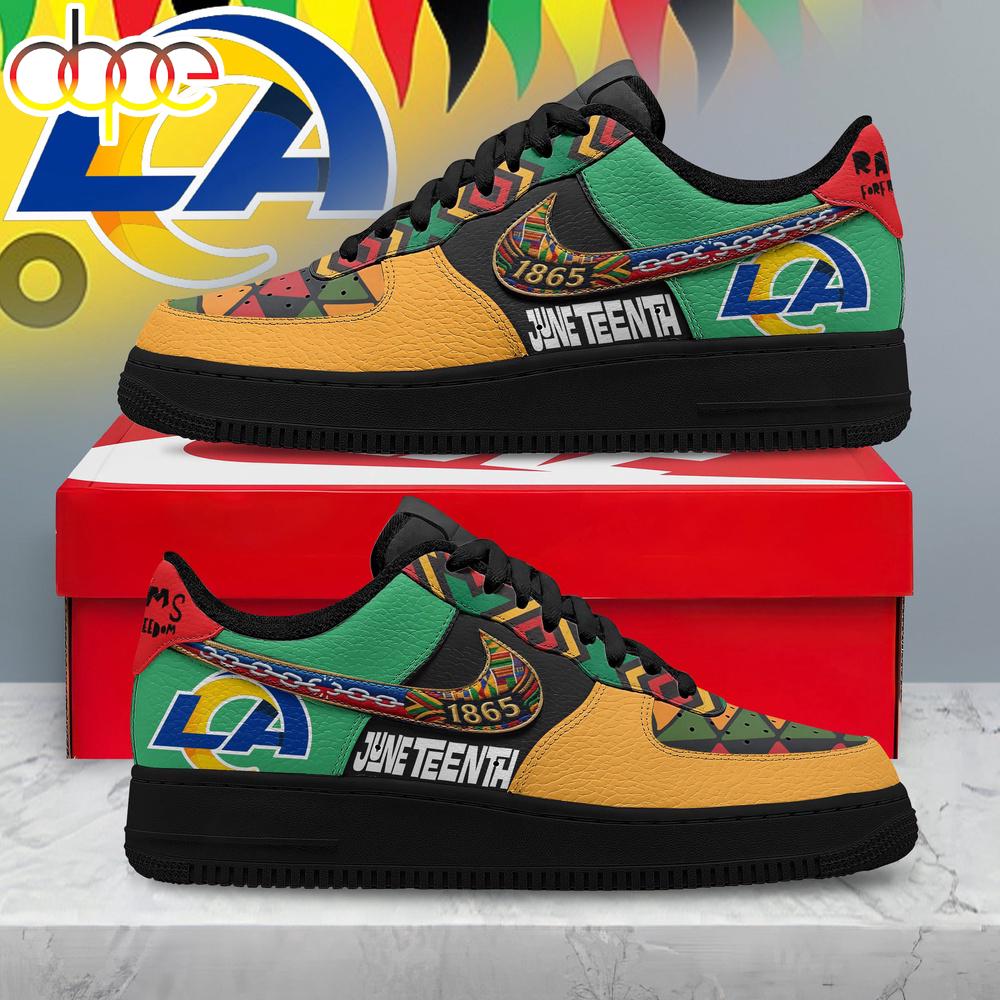 Los Angeles Rams NFL Juneteenth Air Force 1 Shoes For Fans