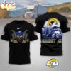 Los Angeles Rams NFL Truck Driver Burn The Midnight Oil 3D T-Shirt
