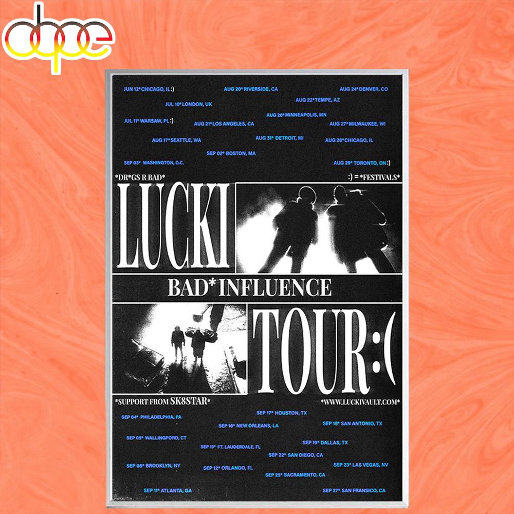 Lucki Tune World Tour 2026 Poster Canvas Lucki Tune World Tour 2026 Poster Canvas