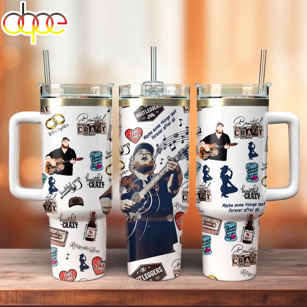 Luke Combs Singer Music Tumbler With Handle For Fans Luke Combs Singer Music Tumbler With Handle For Fans