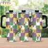 Mardi Gras Tumbler With Handle For Fans