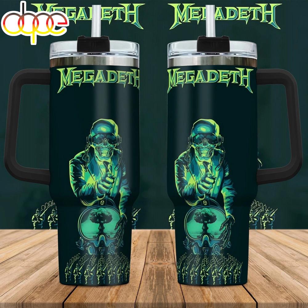 Megadeth Music Tumbler With Handle For Fans Megadeth Music Tumbler With Handle For Fans