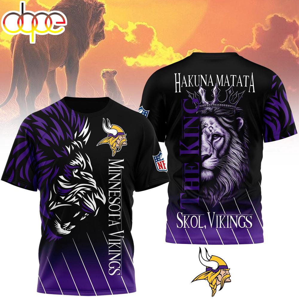 Minnesota Vikings NFL The Lion King Fan 3D T-Shirt Minnesota Vikings NFL The Lion King Fan 3D T-Shirt