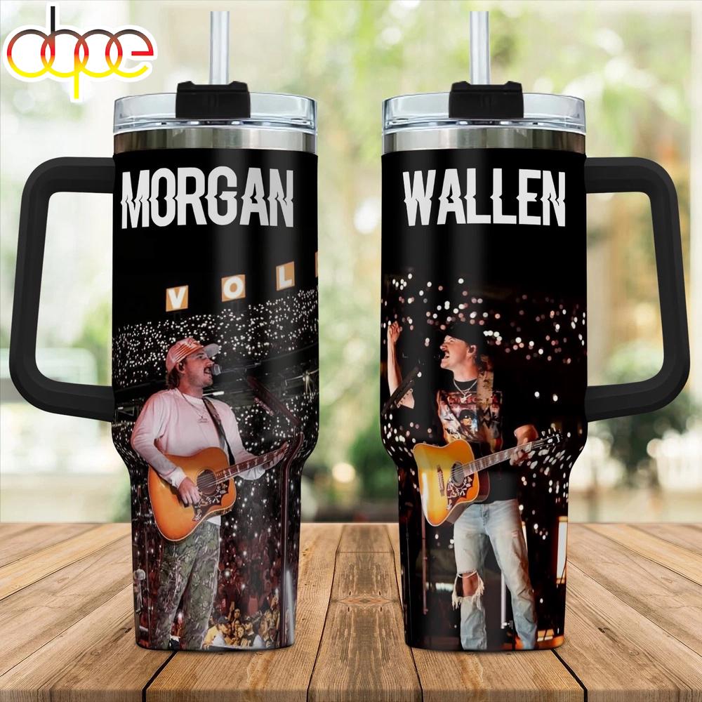 Morgan Wallen Music Tumbler With Handle For Fans