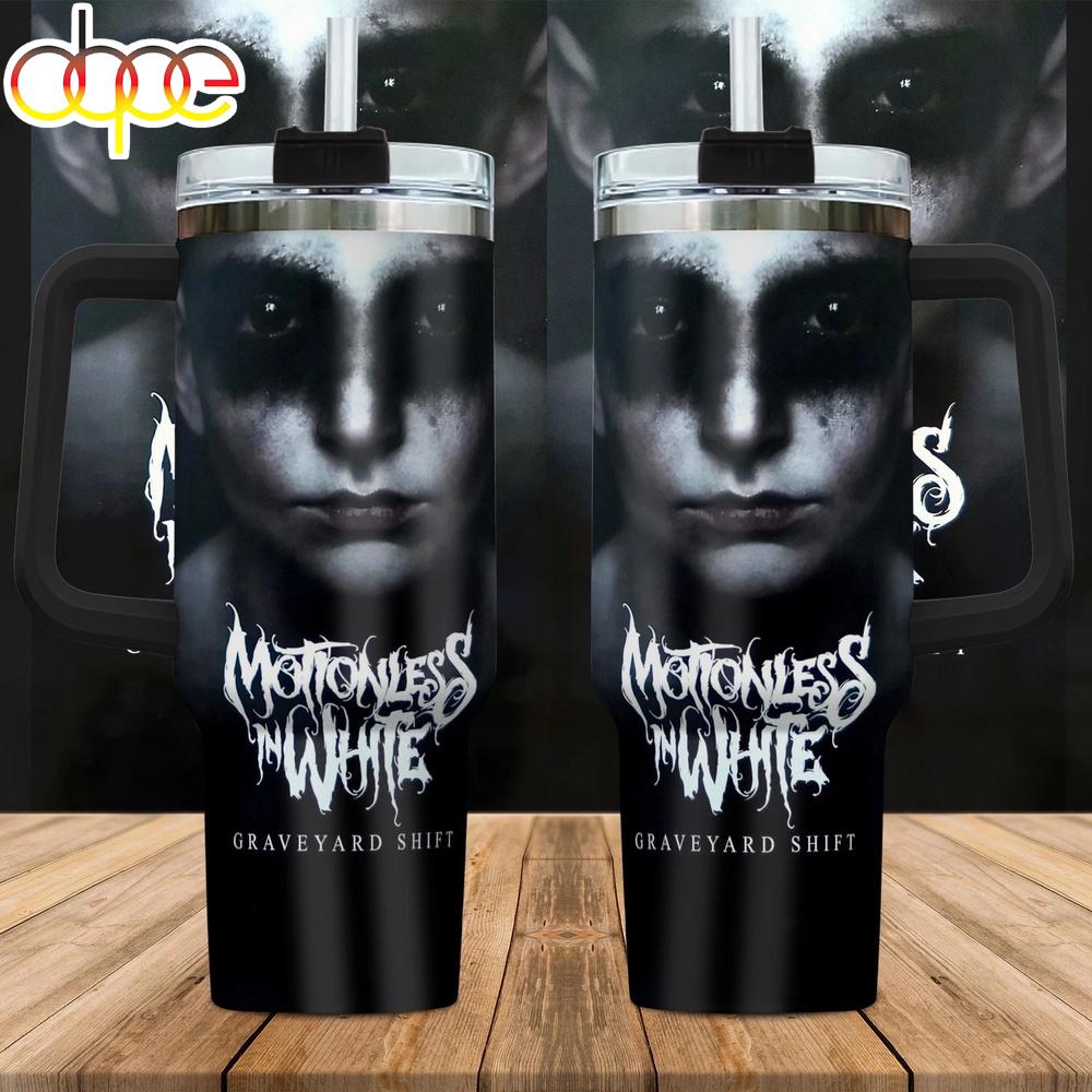 MOTIONLESS IN WHITE Tumbler With Handle For Fans MOTIONLESS IN WHITE Tumbler With Handle For Fans