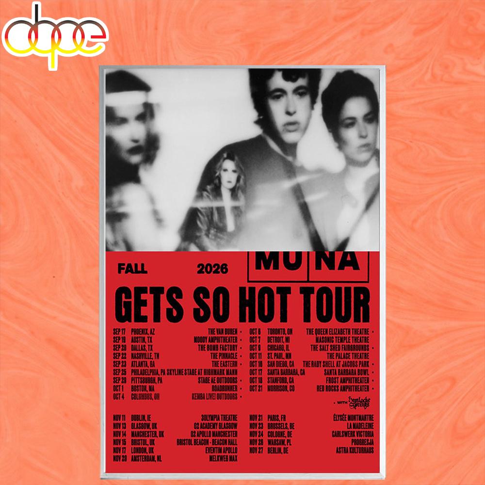 MUNA Tour 2026 Poster Canvas MUNA Tour 2026 Poster Canvas