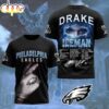 Philadelphia Eagles NFL Drake Ice Man 3D T-Shirt For Fans Philadelphia Eagles NFL Drake Ice Man 3D T-Shirt For Fans