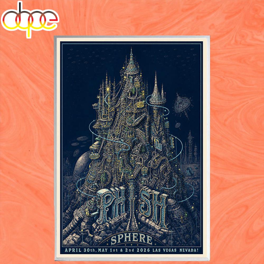 Phish Live At Sphere Las Vegas 2026 Poster Canvas