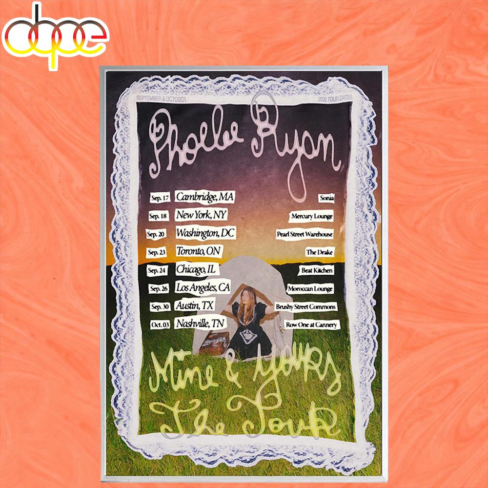 Phoebe Ryan Tour Sept Oct 2026 Poster Canvas Phoebe Ryan Tour Sept Oct 2026 Poster Canvas