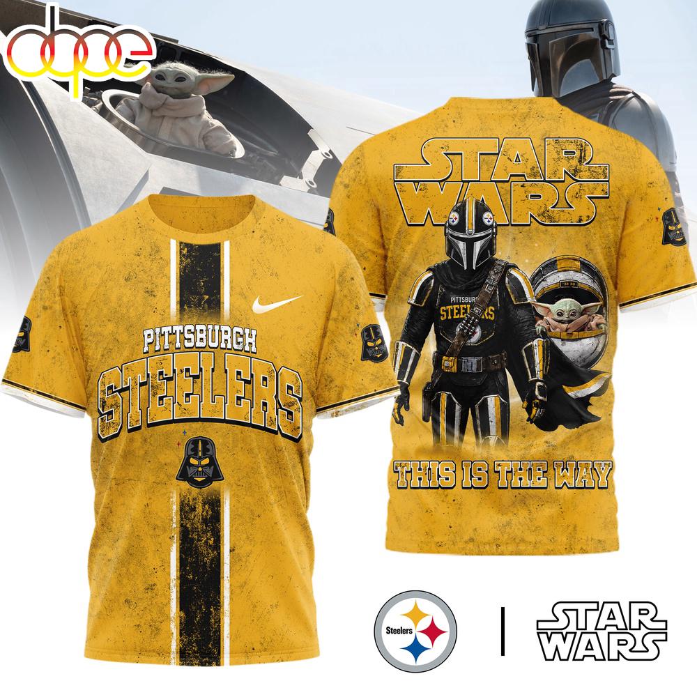 Pittsburgh Steelers NFL This Is The Way Star Wars 3D T-Shirt For Fans