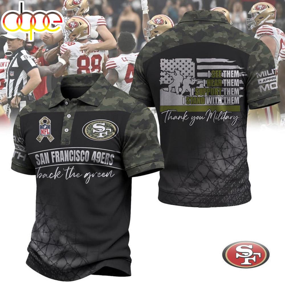 San Francisco 49ers NFL Military Appreciation Polo Shirt For Fans